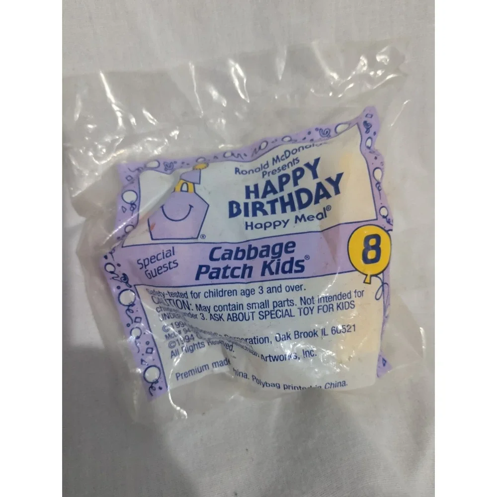 1994 McDonalds Happy Meal Birthday Train Cabbage Patch Kids #8 New Free Ship M1